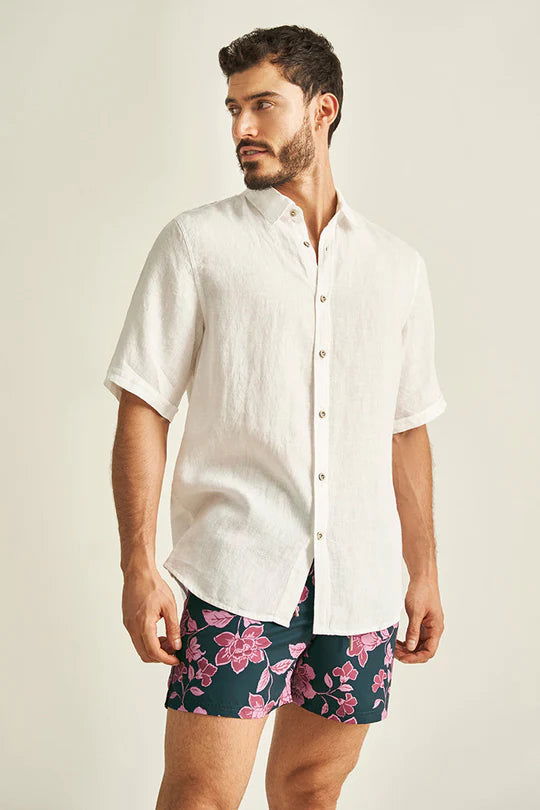 CAMISA DE LINO MANGA CORTA - BAIA