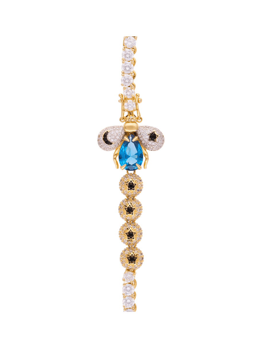 CADENA TENNIS ABEJA KEMET TOPACIO CRISTAL