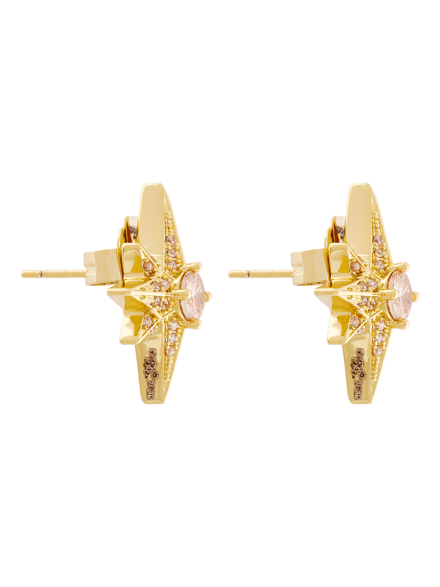 MINI STAR CHAMPAGNE STUD EARRINGS
