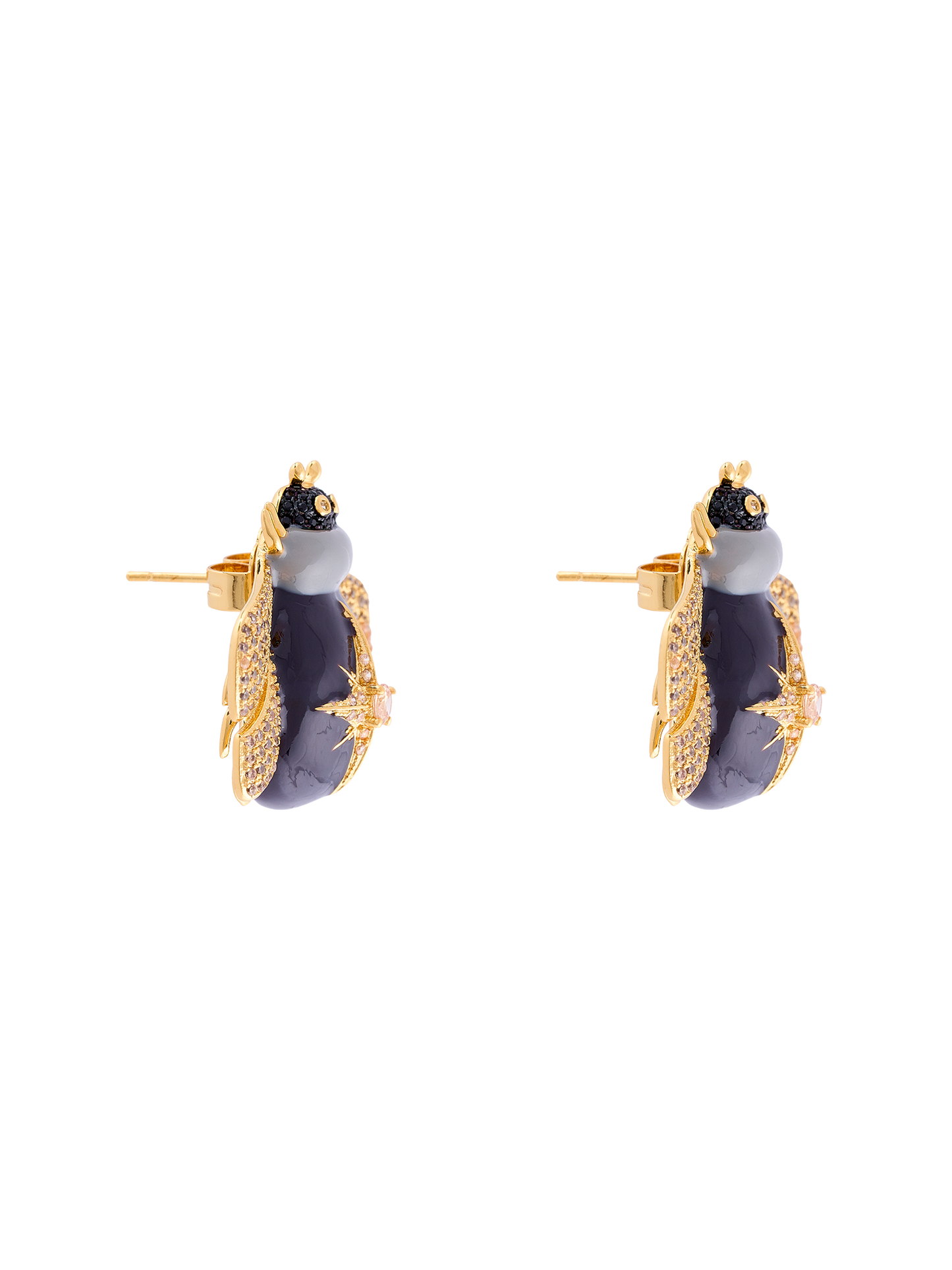 DUSK CHOCOLATE BEE STUD EARRINGS