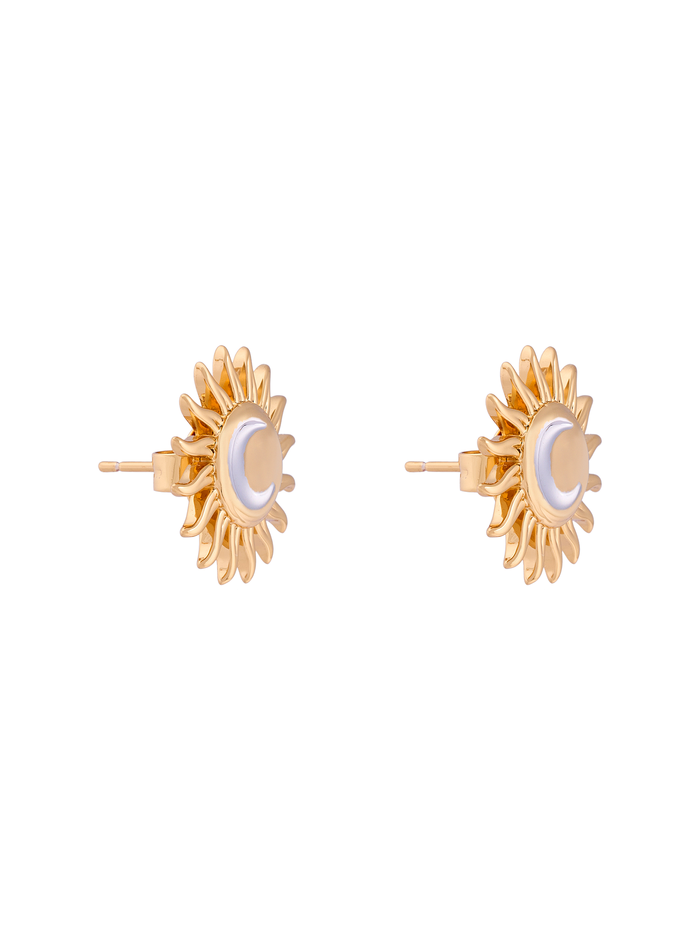 NOON SUN & MOON STUD EARRINGS