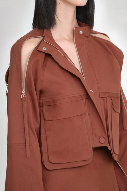 VIENTO MINI JACKET Y PLIEGUE MINI SKIRT