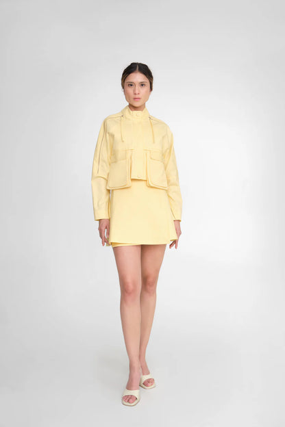 VIENTO MINI JACKET Y PLIEGUE MINI SKIRT