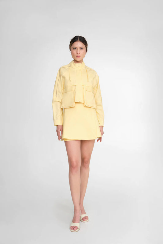 VIENTO MINI JACKET Y PLIEGUE MINI SKIRT