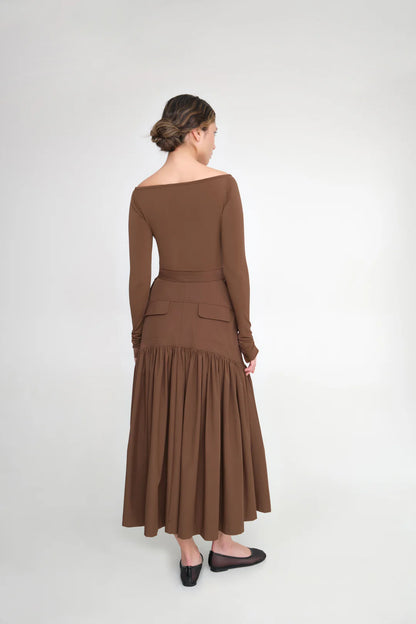 ETAPA BODYSUIT Y SUPERFICIE MIDI SKIRT