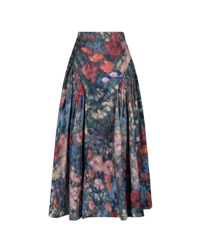 BEGONIA MAXI SKIRT Y OLIVO SHIRT TWILL