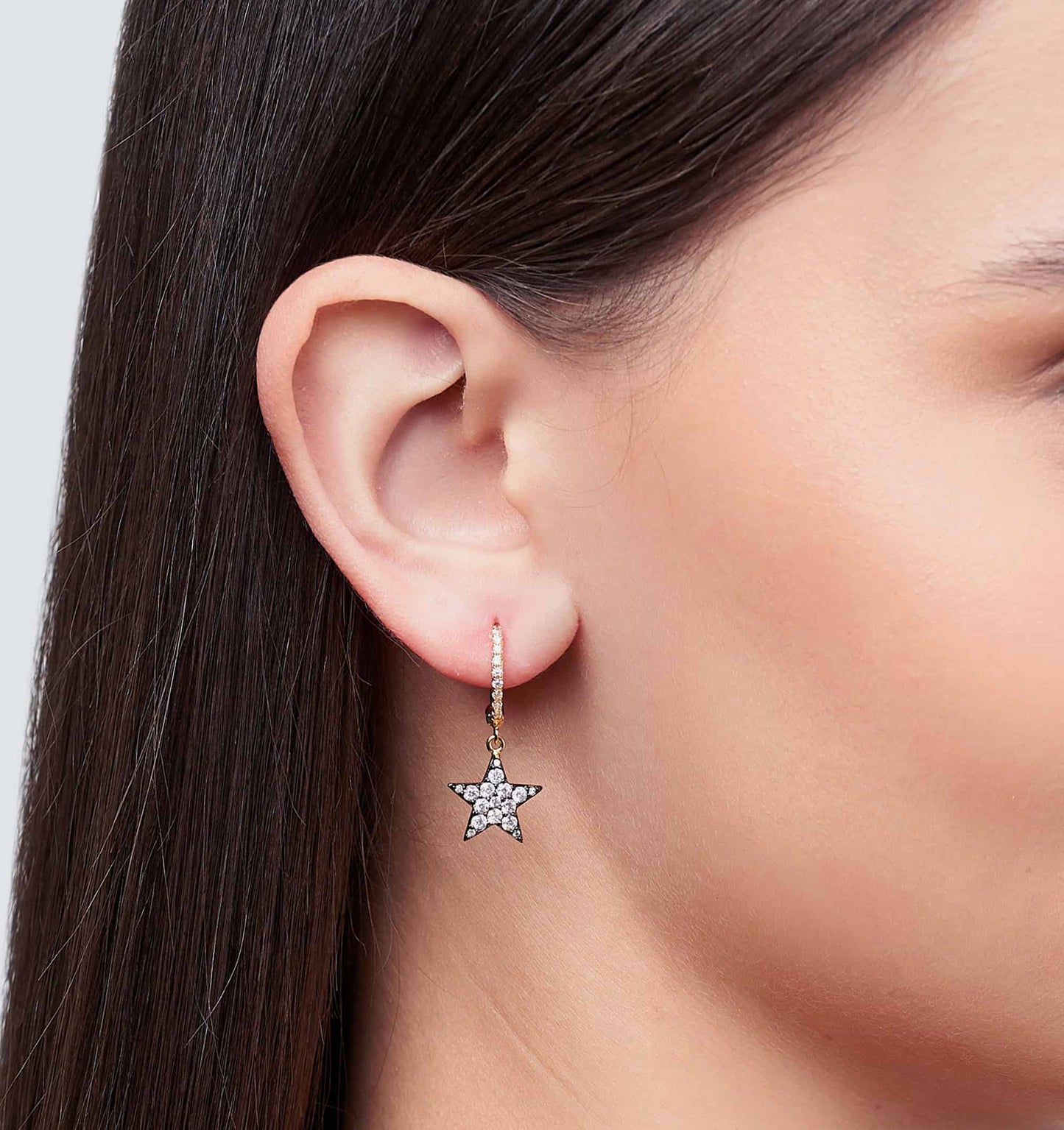 MINI HOOPS ESTRELLITA MIMOSA CRYSTAL
