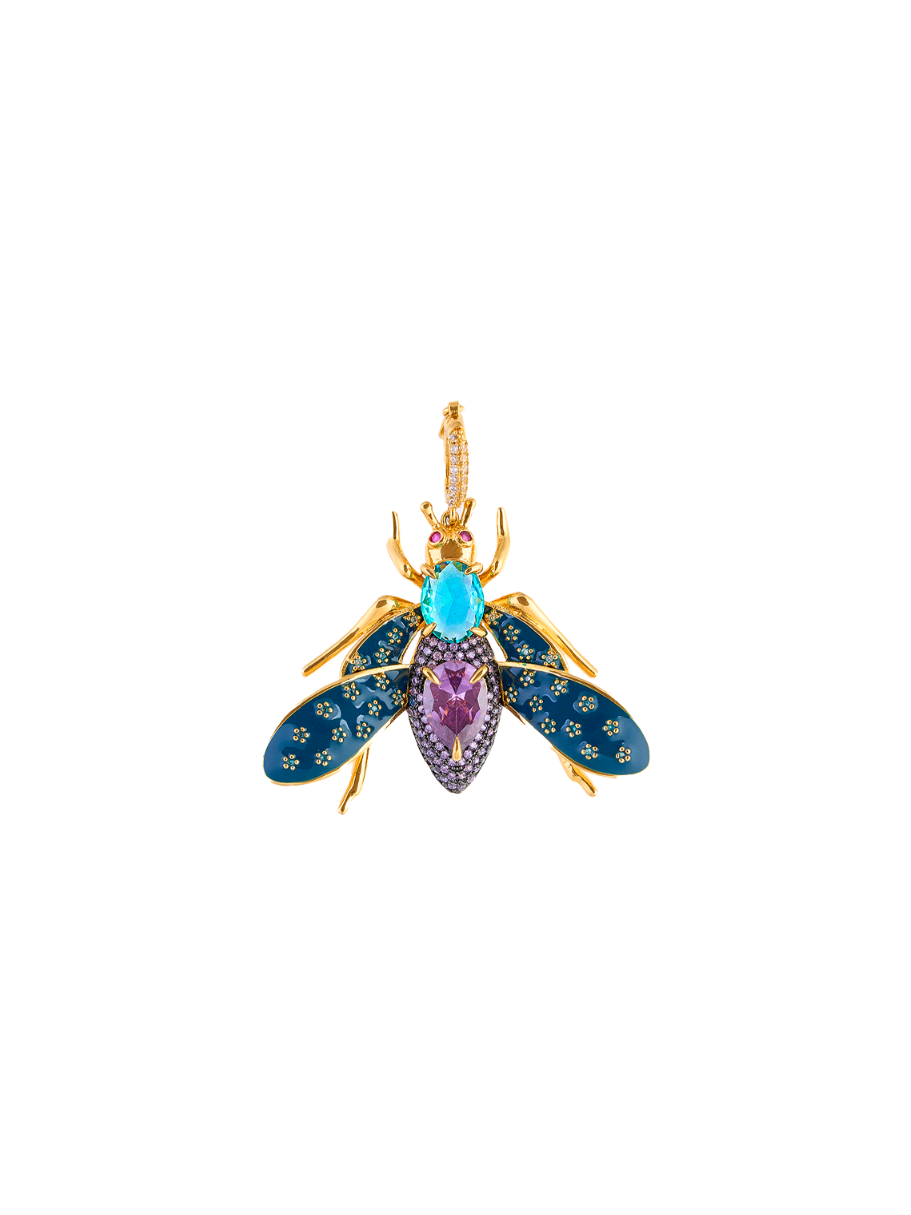 DIJE VESPULA RA AZUL AMATISTA