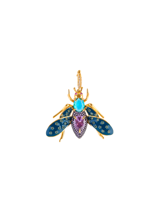 DIJE VESPULA RA AZUL AMATISTA