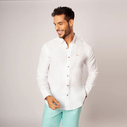 CAMISA DE LINO BUTTON DOWN - BAIA