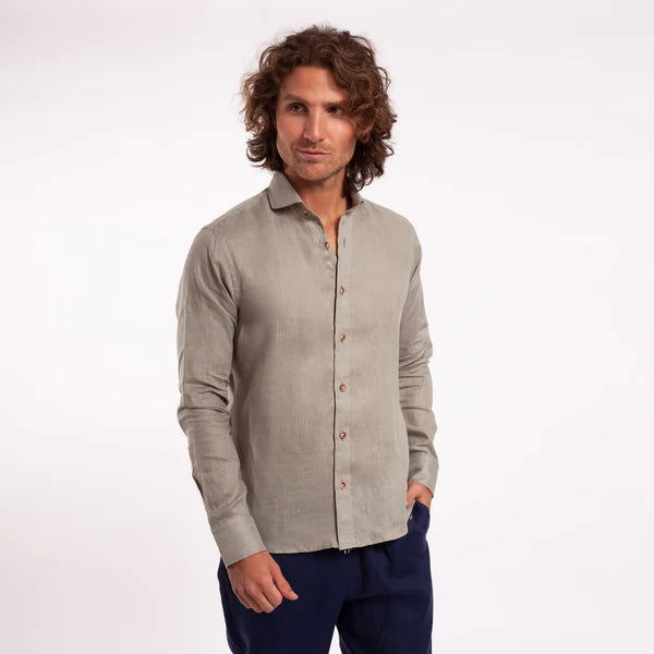 CAMISA DE LINO CUELLO FRANCÉS - BAIA