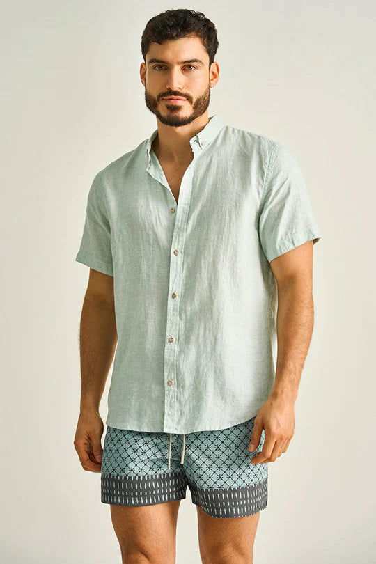 CAMISA DE LINO MANGA CORTA - BAIA