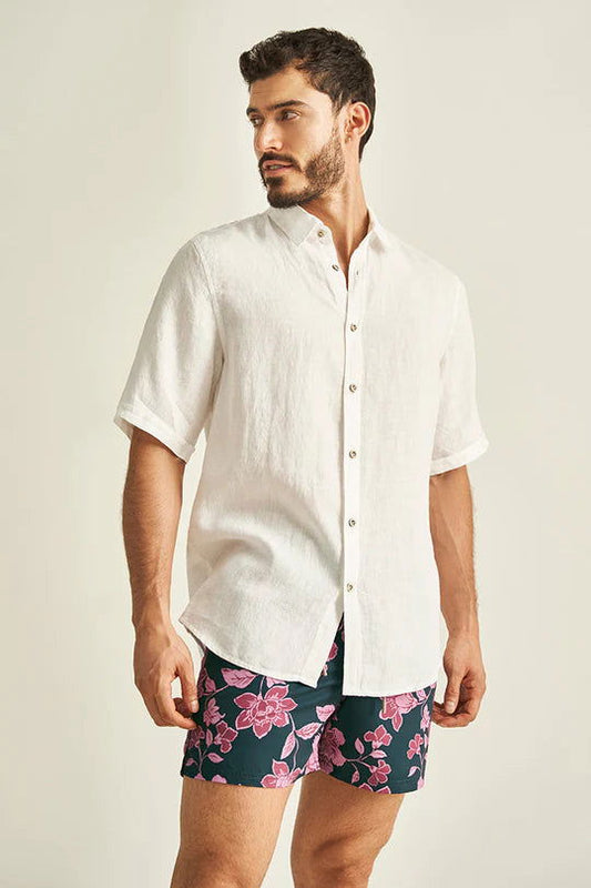 CAMISA DE LINO MANGA CORTA - BAIA