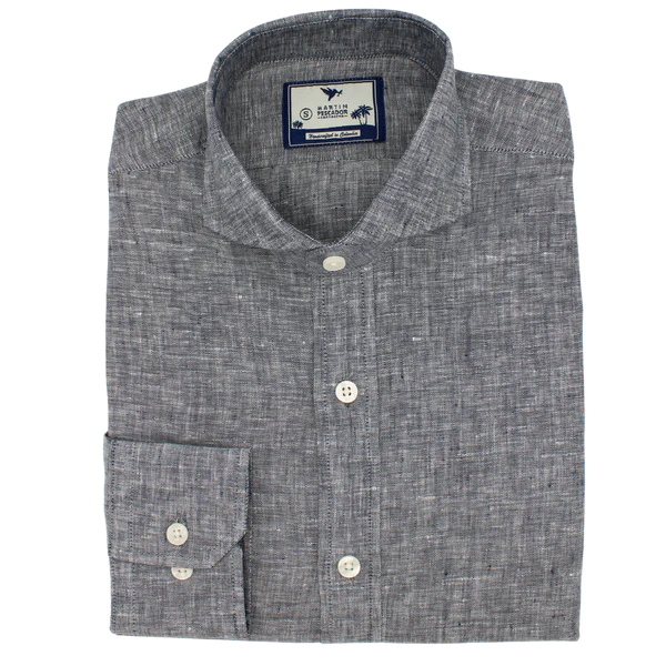CAMISA LINO CUELLO FRANCÉS EUROPEAN FLAX - BAIA