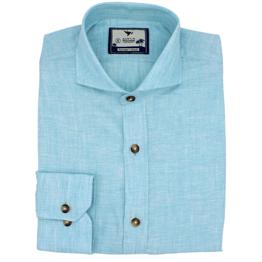 CAMISA LINO CUELLO FRANCÉS EUROPEAN FLAX - BAIA