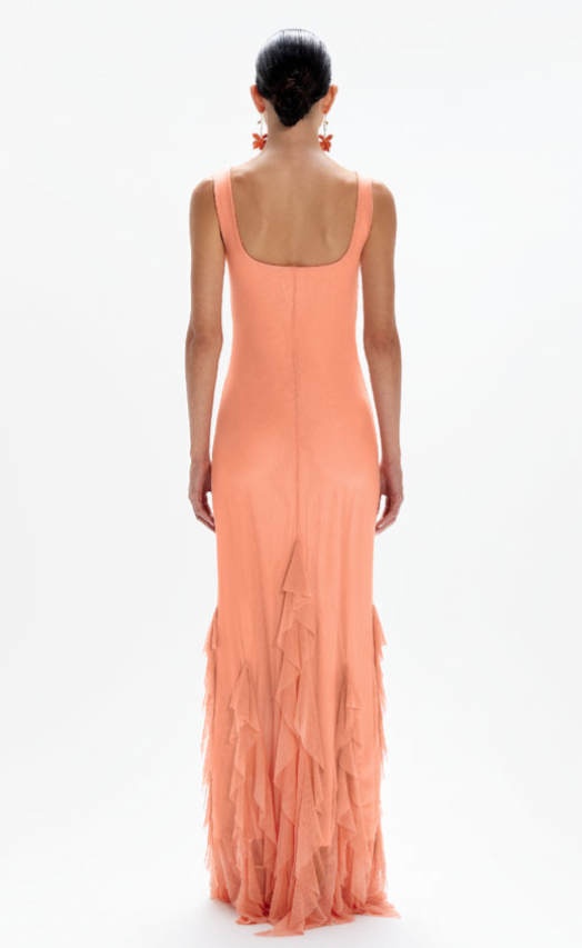 RADIANT PEACH LONG DRESS