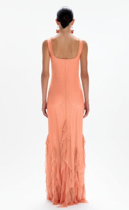 RADIANT PEACH LONG DRESS