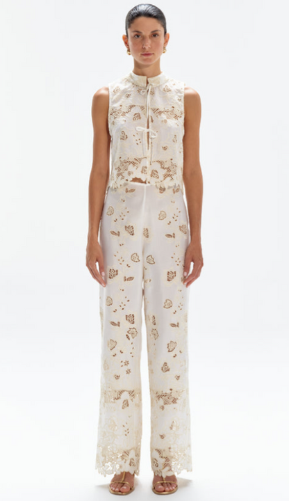 AGAPANTO CRÈME BLOUSE TOP  & TIVOLI CRÈME LONG PAQNTS