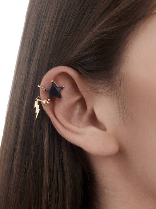 EAR CUFF CELESTE ONIX ESTRELLA/RAYITO