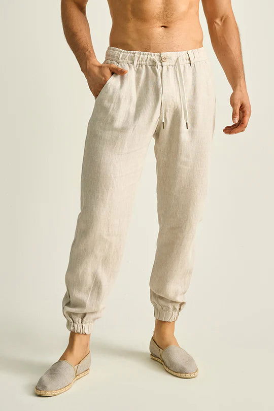 PANTALÓN TIPO JOGGER DE LINO - BAIA