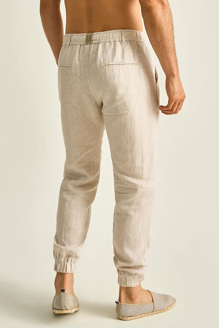 PANTALÓN TIPO JOGGER DE LINO - BAIA