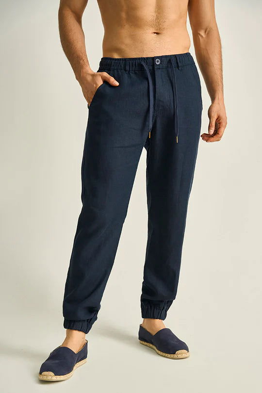 PANTALÓN TIPO JOGGER DE LINO - BAIA