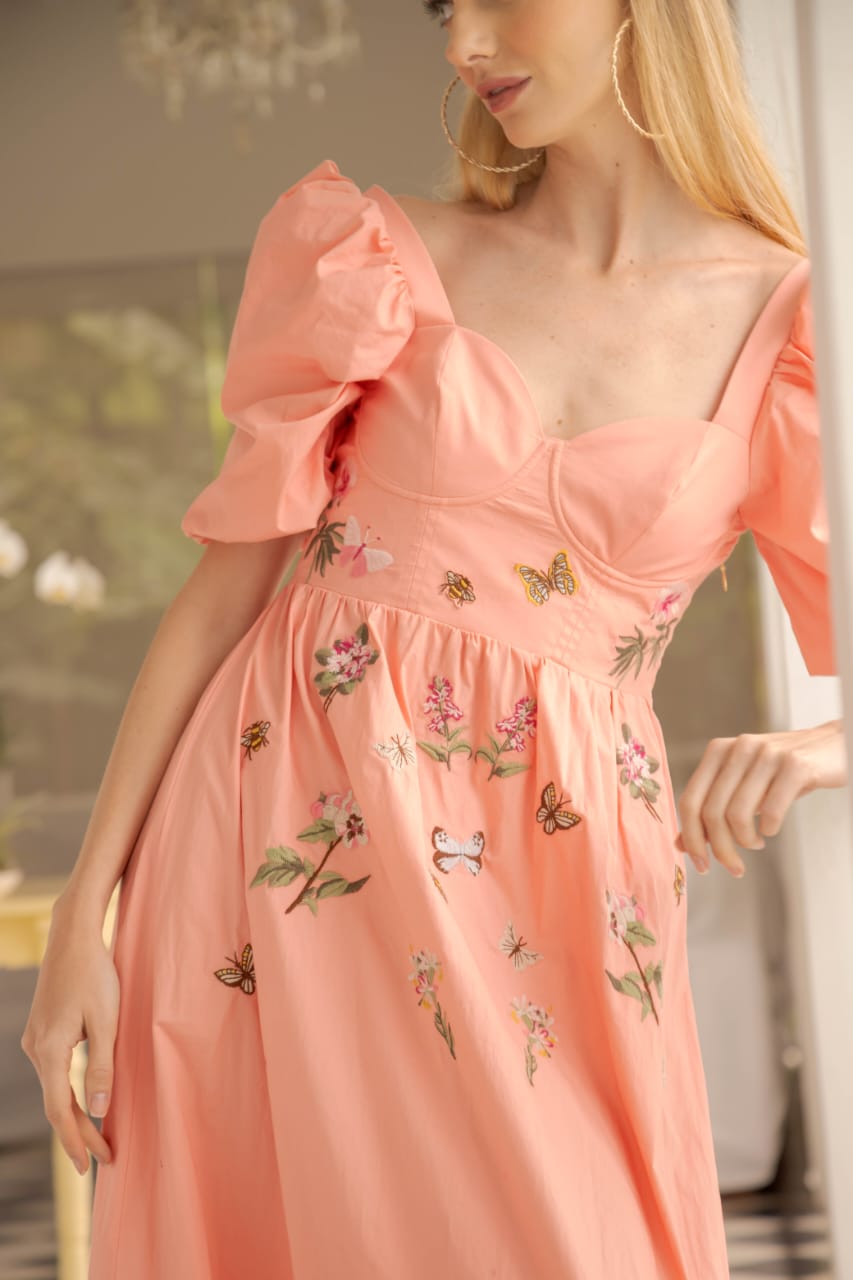 PEACH MIDI DRESS - BAIA