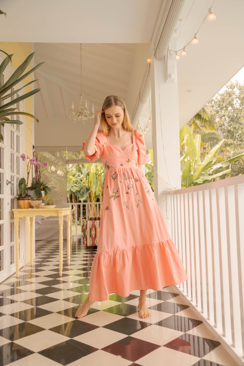 PEACH MIDI DRESS - BAIA