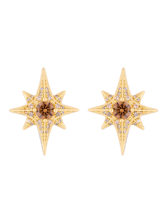 MINI STAR CHOCOLATE STUD EARRINGS