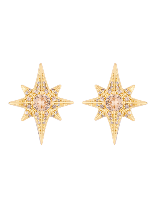 MINI STAR CHAMPAGNE STUD EARRINGS