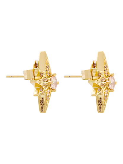 MINI STAR CHAMPAGNE STUD EARRINGS