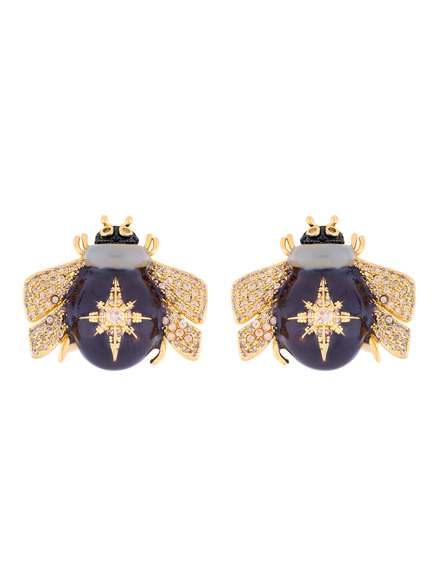 DUSK CHOCOLATE BEE STUD EARRINGS