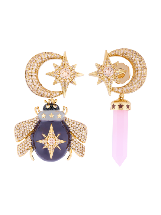 DUSK CHOCOLATE  BEE EARRINGS
