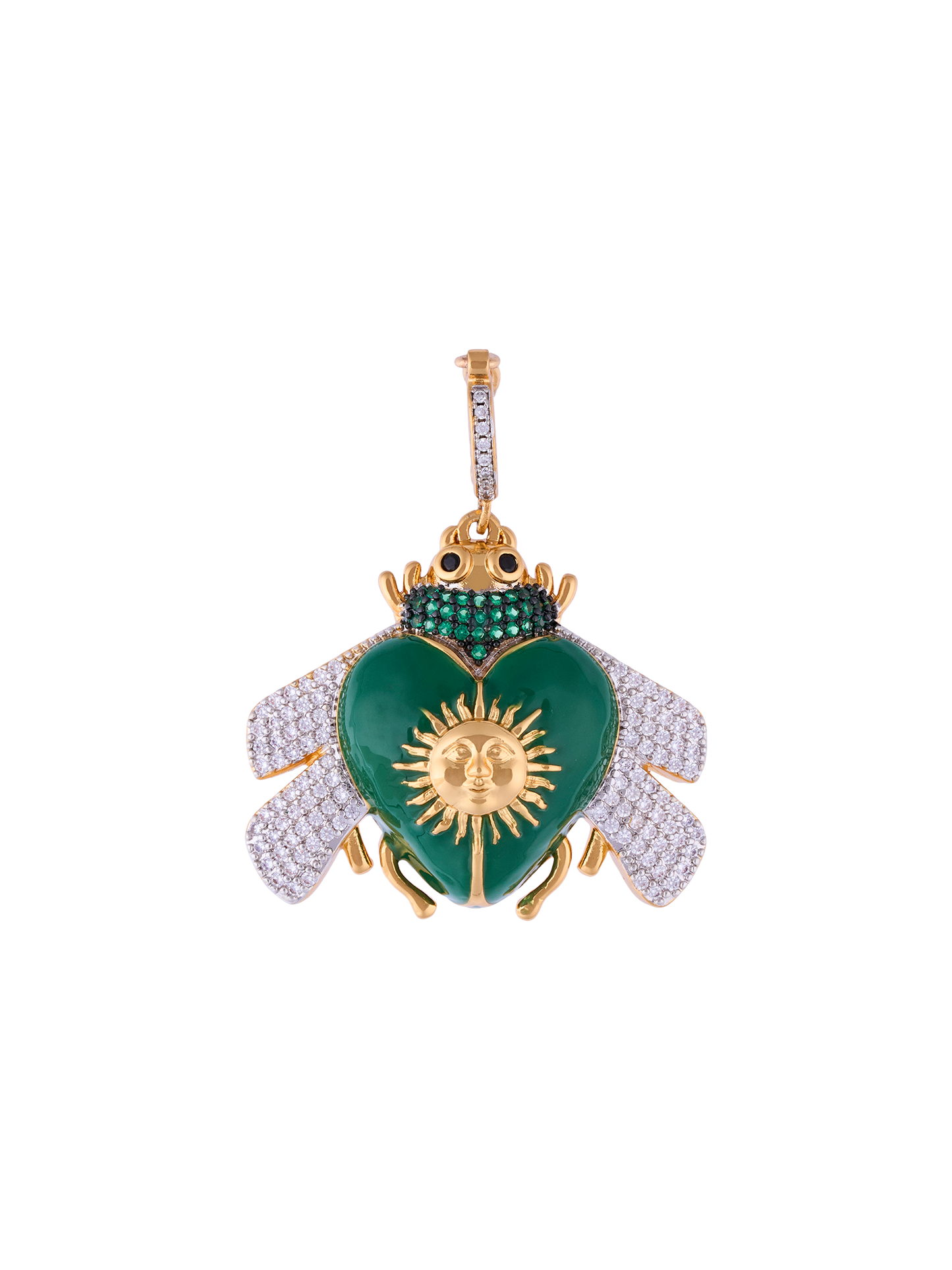 SUNSET EMERALD BEE PENDANT GREEN