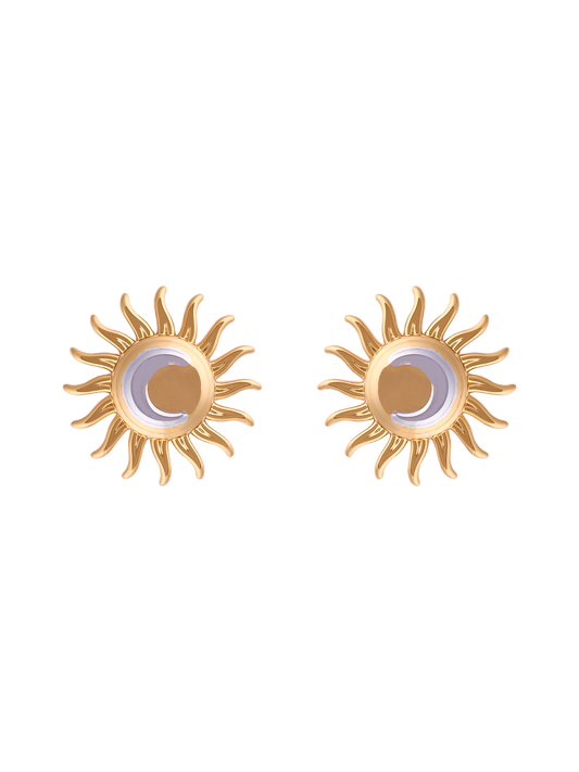 NOON SUN & MOON STUD EARRINGS