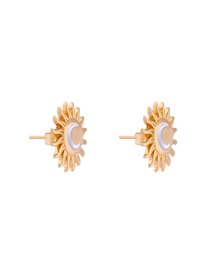 NOON SUN & MOON STUD EARRINGS