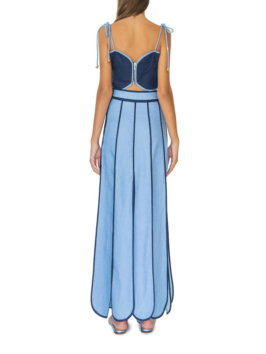 SET TOP AVEIRO Y CETINA SKIRT NAVY - BAIA