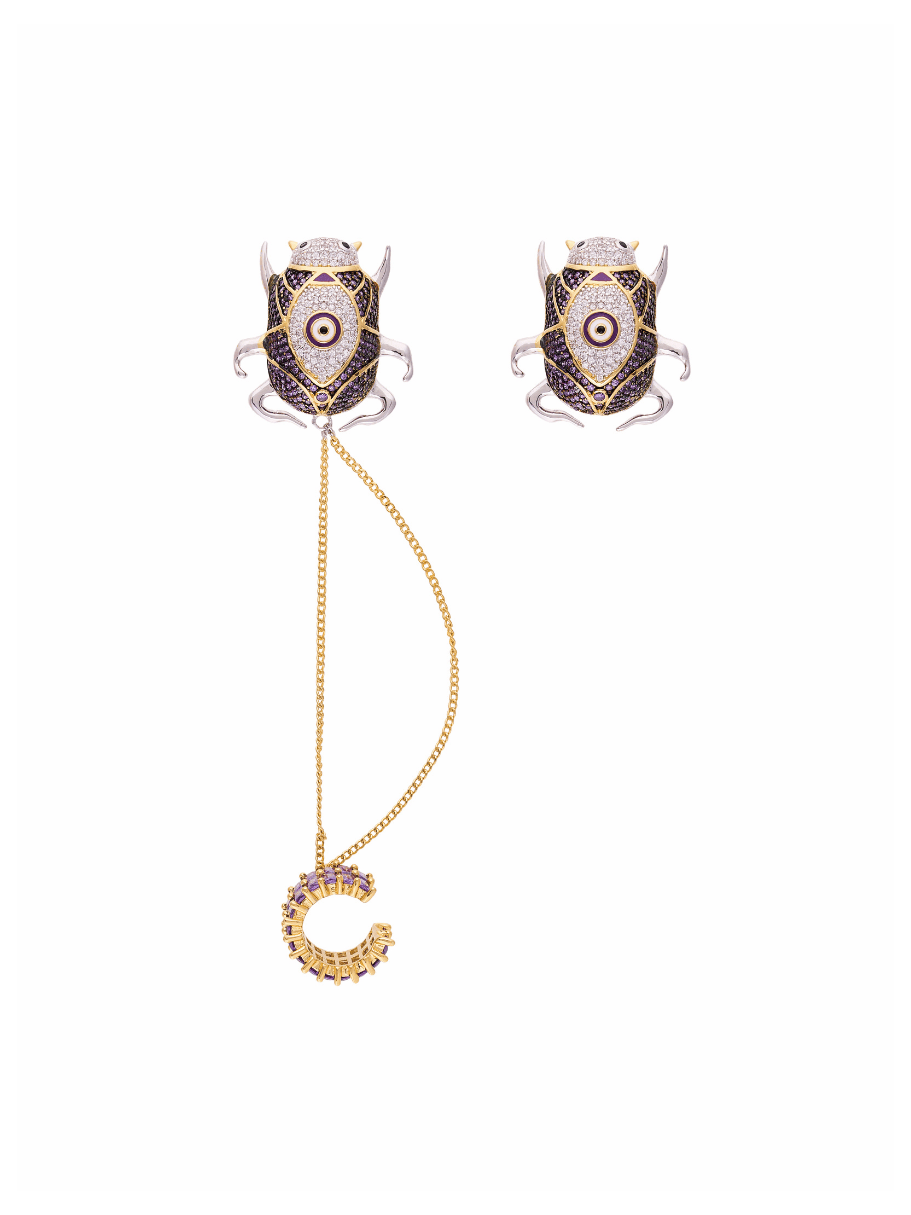 TOPOS EAR CUFF ESCARABAJO DELIRIO ANKA AMATISTA