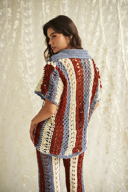 TERRA & BLUE STRIPPED TEE & TERRA & BLUE AFFAIR STRIPPED PANTS