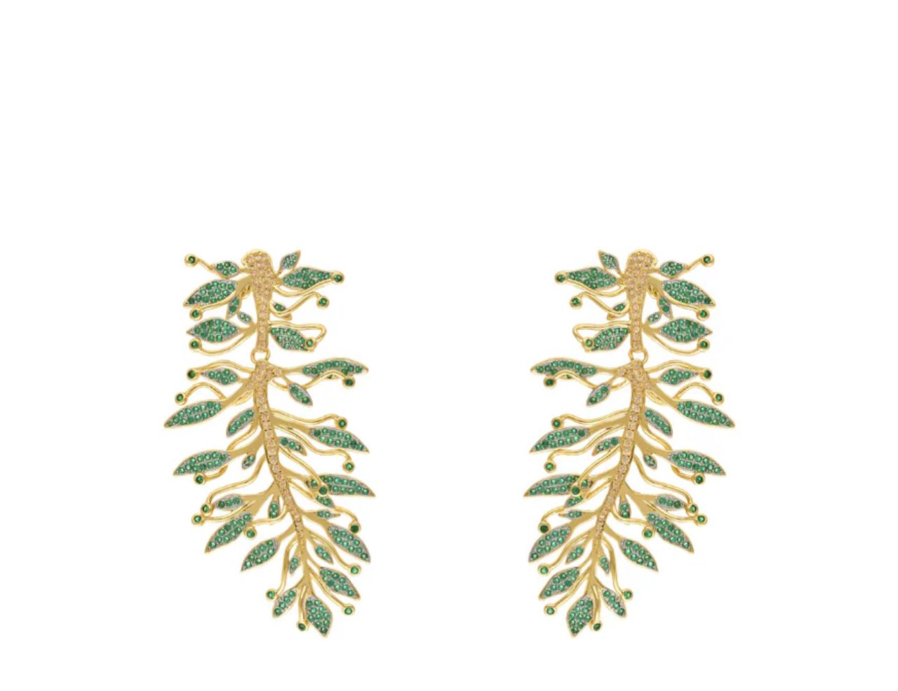 ARETES ENREDADERA LIANA ESMERALDA