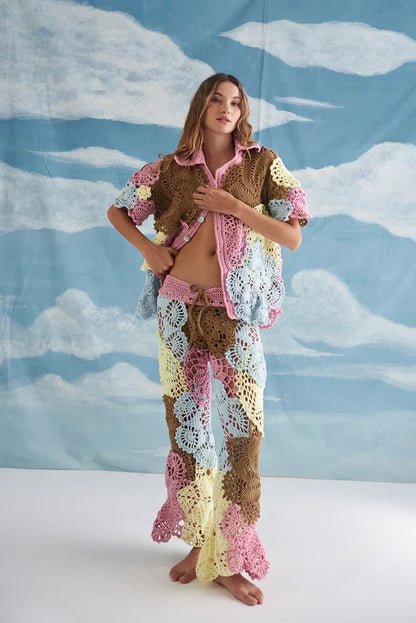 DANCE & BLOOM TEE IN LIGHT PASTELS & DANCE & BLOOM PANTS IN LIGHT PASTELS