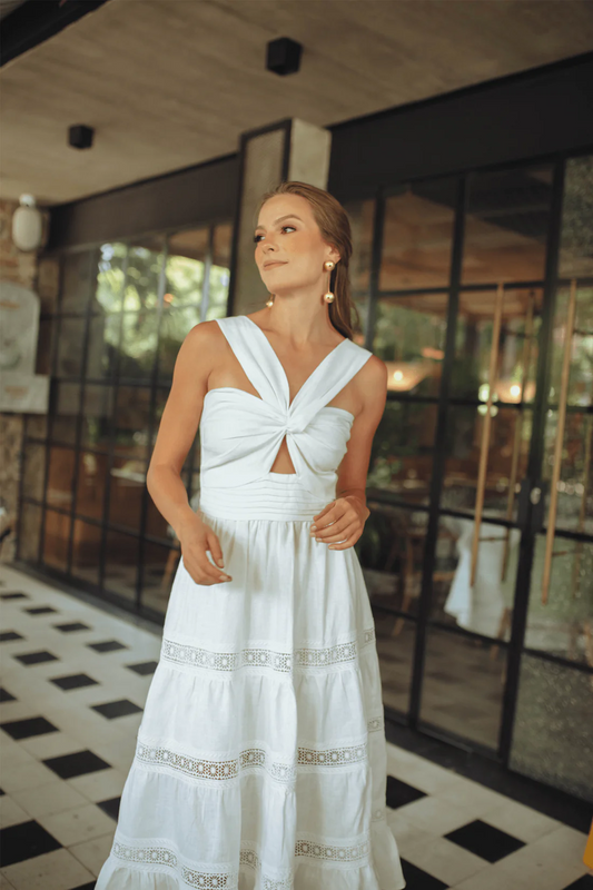 VESTIDO ANDREA MIDI BLANCO