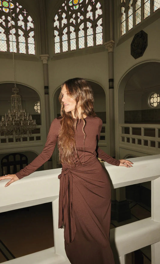 LONG DRESS MAURA CHOCOLATE
