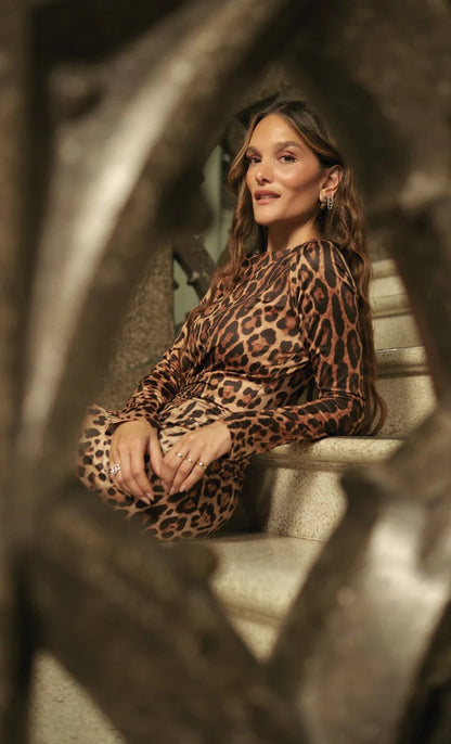 LONG DRESS MAURA CHEETAH