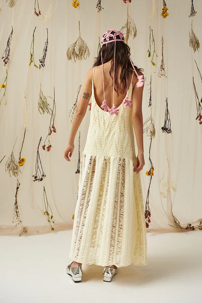 WID LIFE DRESS IN BUTTER